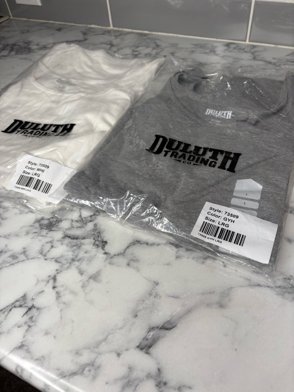 Duluth Trading Co Gray & White Logo Crew Pack